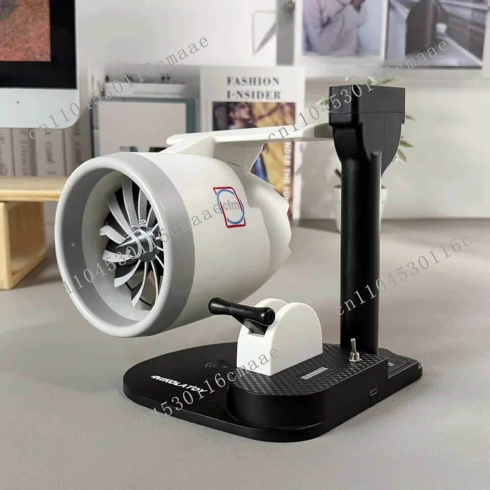 Small Fan Creative Desktop USB Airplane Engine Turbo Fan JetFan Small Electric Fan with Wireless Charging