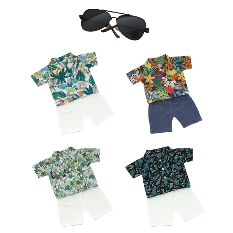 N80C Ropa para sesión fotos para niños pequeños, camisa, pantalones cortos, gafas disfraz para sesión fotos