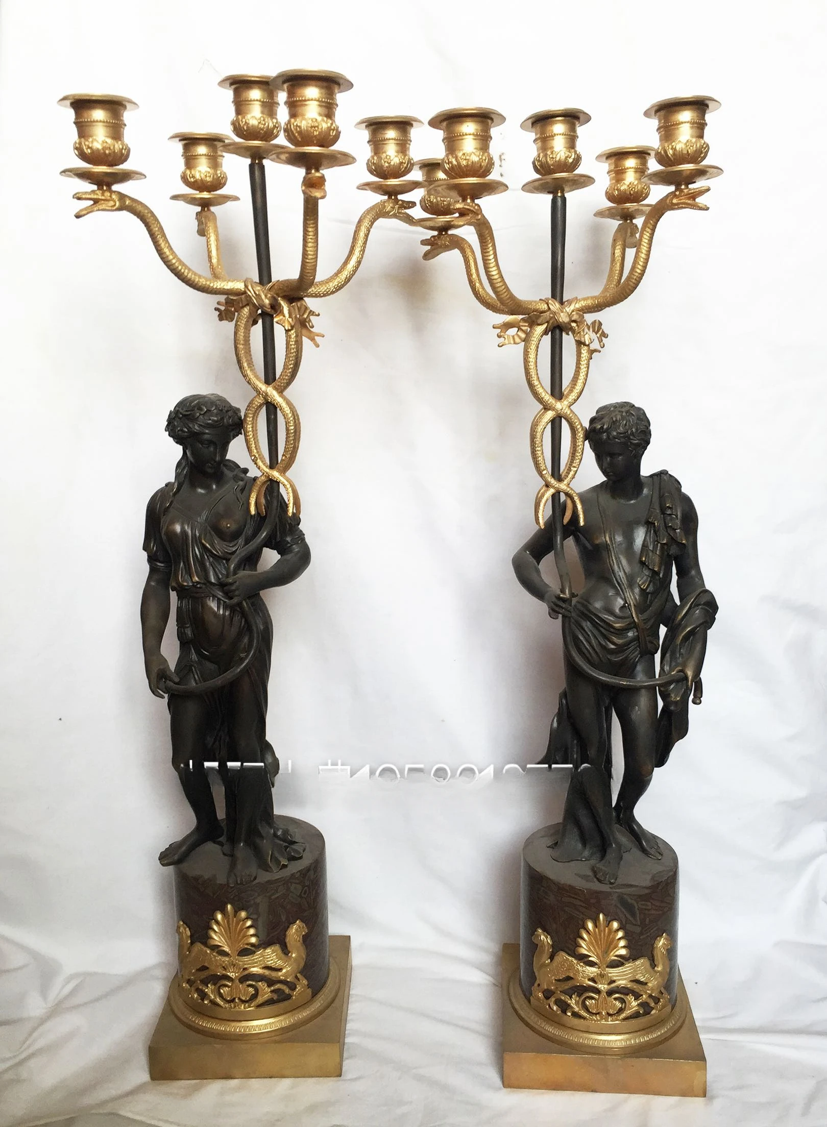 Candle Holder  Candle Holder  All Copper Antique Candle Holder Vintage Home Decoration Classical Home Furnishing (Pair)