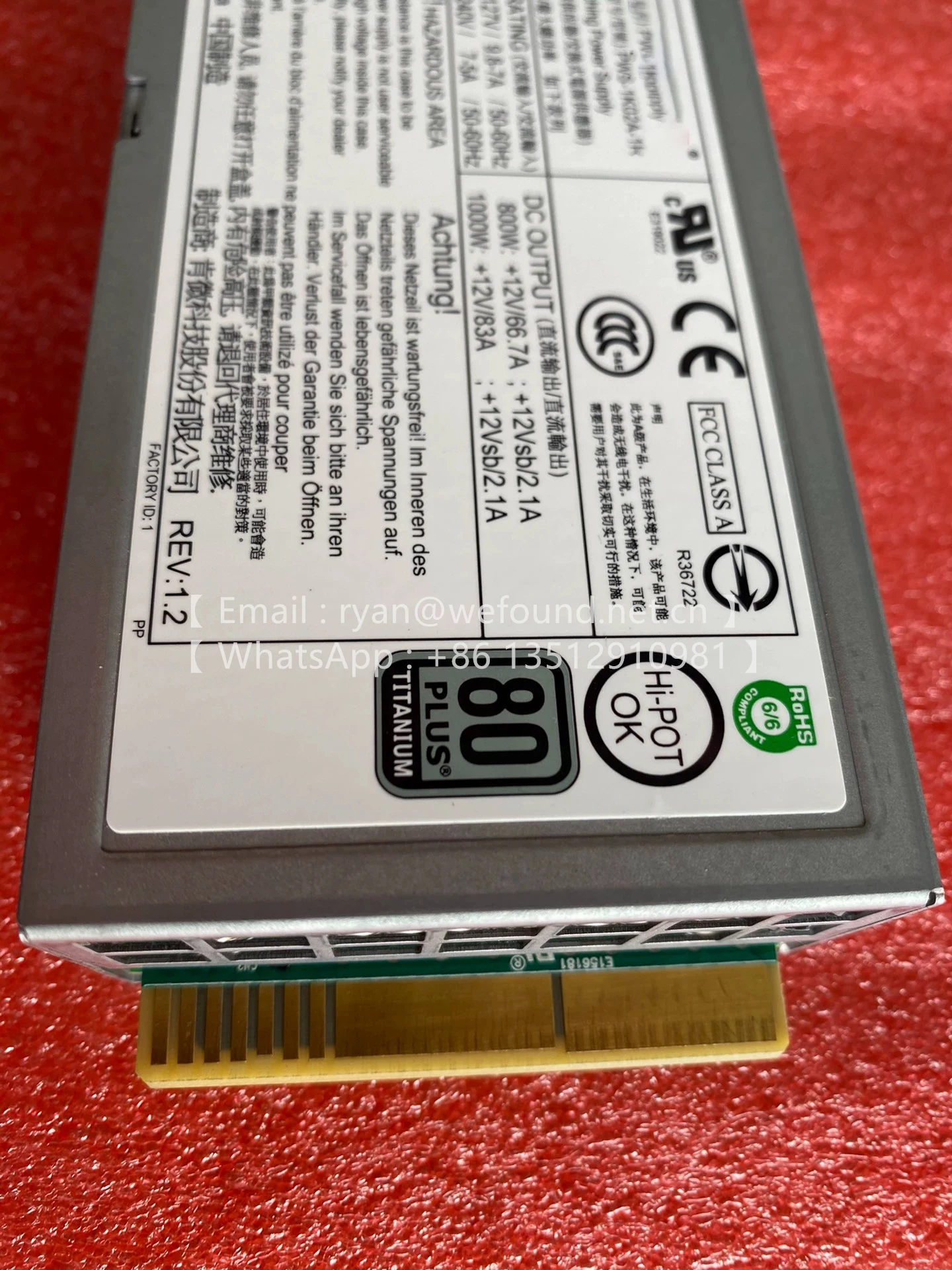 MODULO DI POTENZA PWS-1K02A-1R 1000W