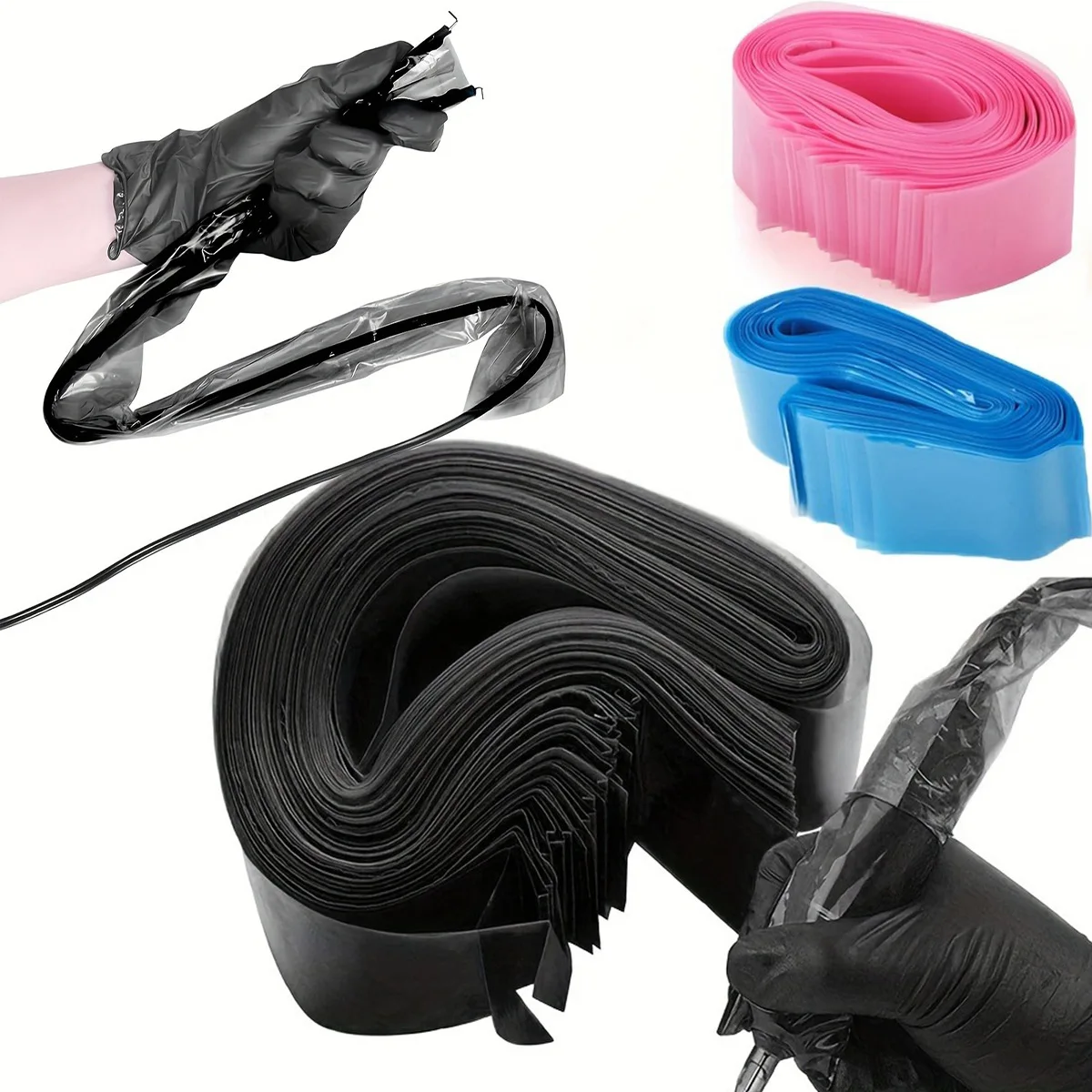 

100Pcs Disposable Tattoo Clip Cord Sleeves Covers Bags Supply Tattoo Machine Protection Bags Tattoo Accessory Medicals Plastic