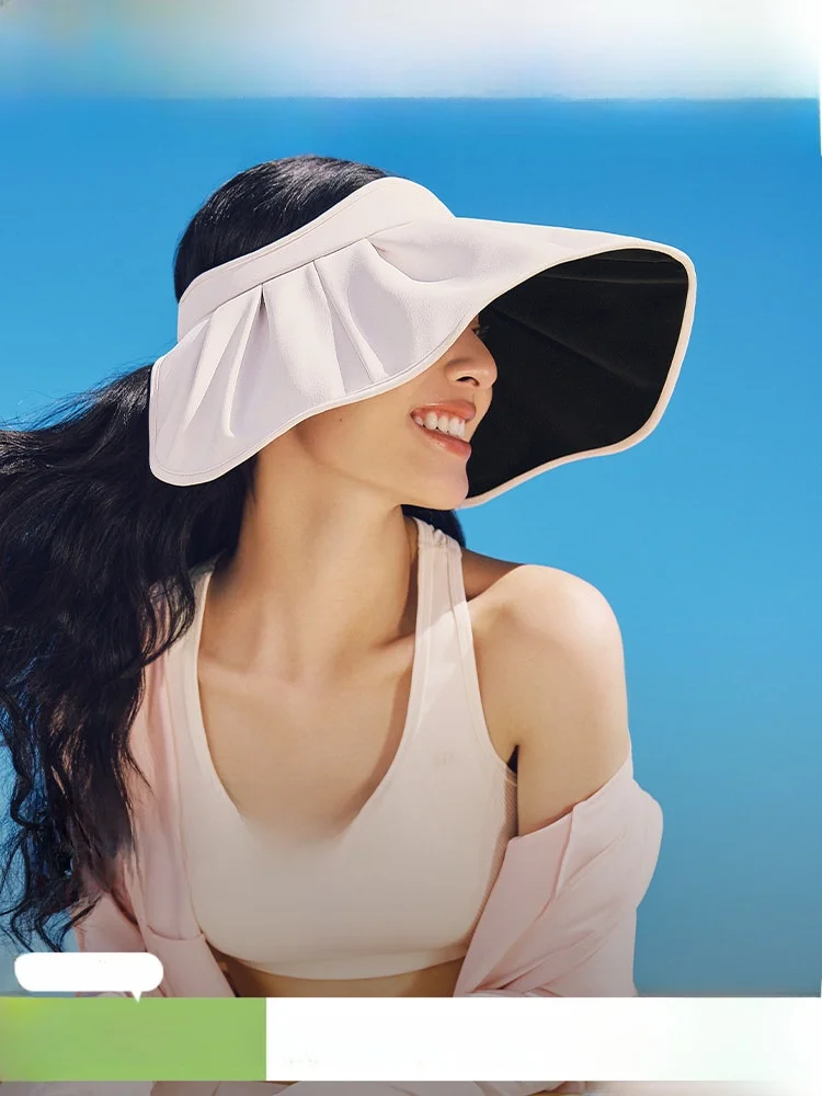 

Женская летняя солнцезащитная шляпа-козырек Banana Leell с защитой от УФ-лучей, пляжная повязка на голову, кепка-козырек для велоспорта, защита для лица