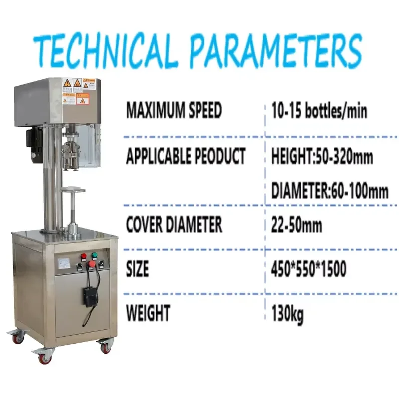 for Manufacturer Price Semi Automatic Screw Sealing Machine Vial Aluminum Cap Sealer