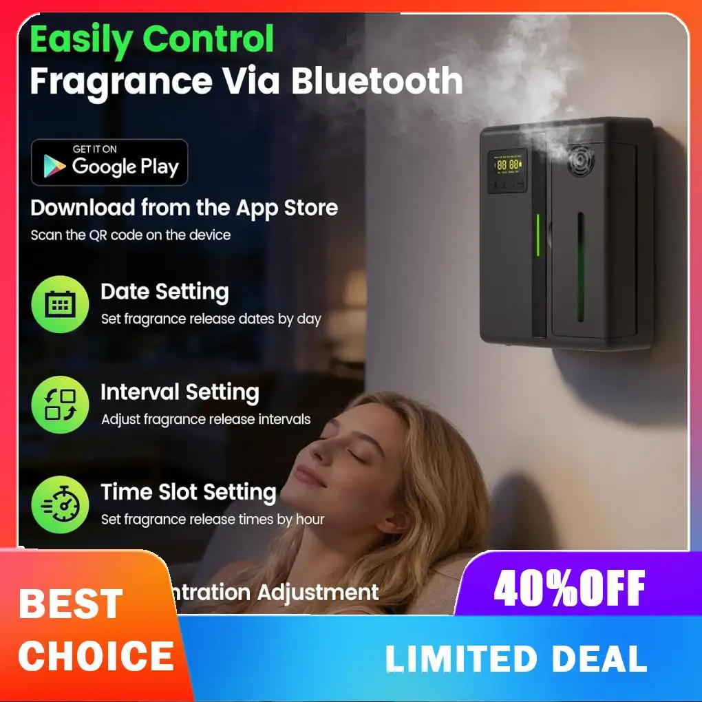 Hvac Scent Diffuser Innovative Two-Fluid Technology Waterless Family Friendly Portable Aromatherapy