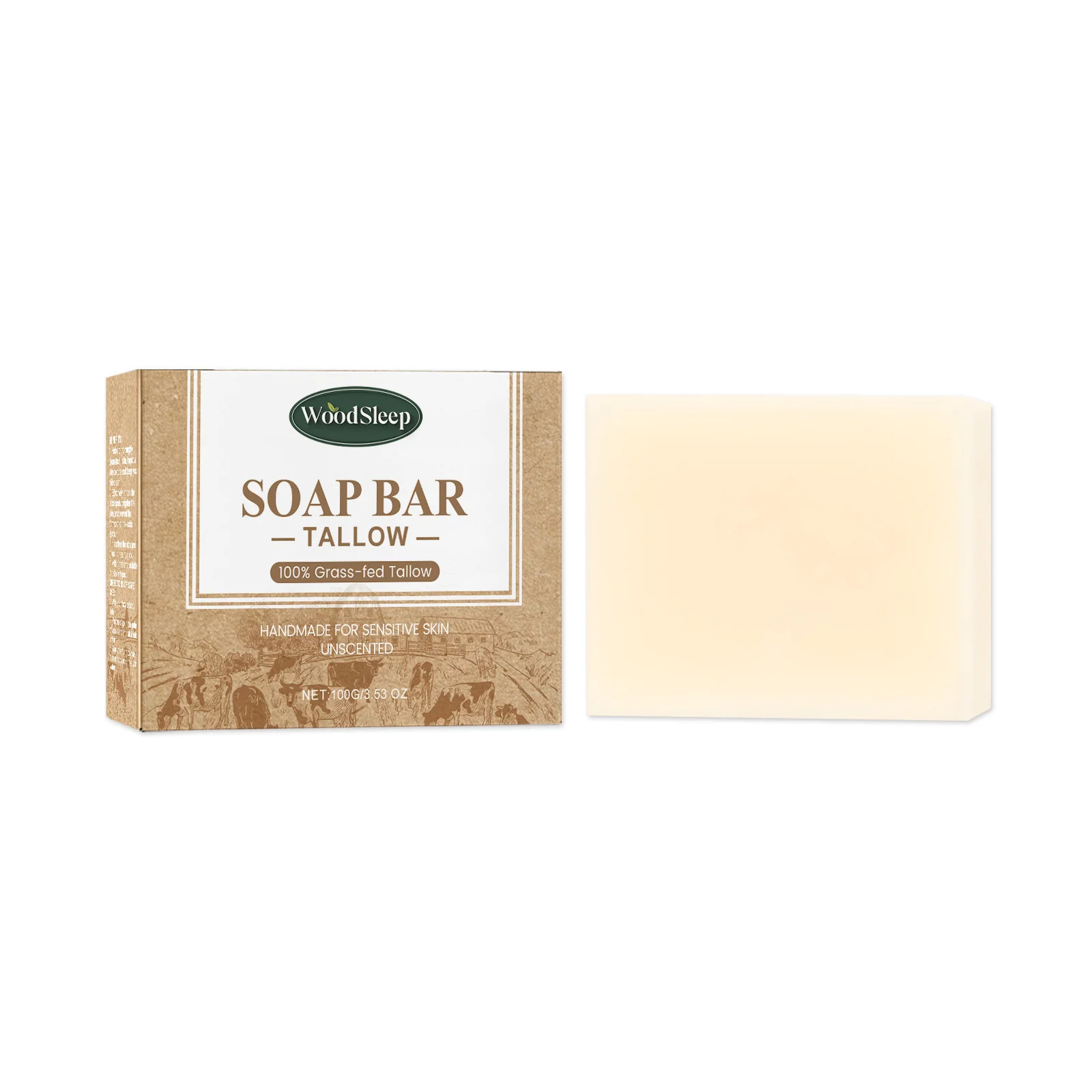 Brightening Tallow Soap Deep Clean Natural Body Moisturize Gentle Refreshing Skin Smooth Removes Odors Facial Body Care Soap