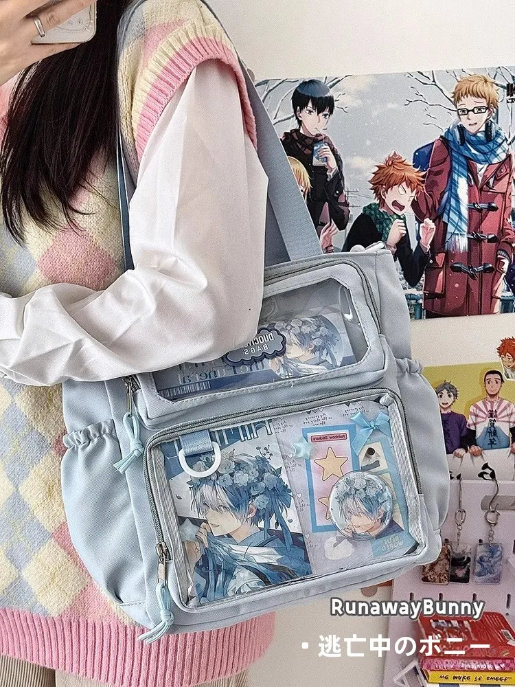 

Large Capaci Transparent Handheld Tutoring Bag for Junior High School Students ain Bajie Crossbody Bag Sna Quanti Kid...