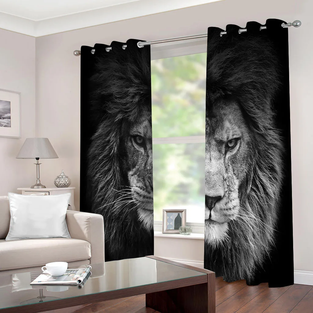 HUANZHUANG Cheap Things With Decorative For Home Black And White Lion Animal Luxury Home Decor  Panels Living Room Bedroom