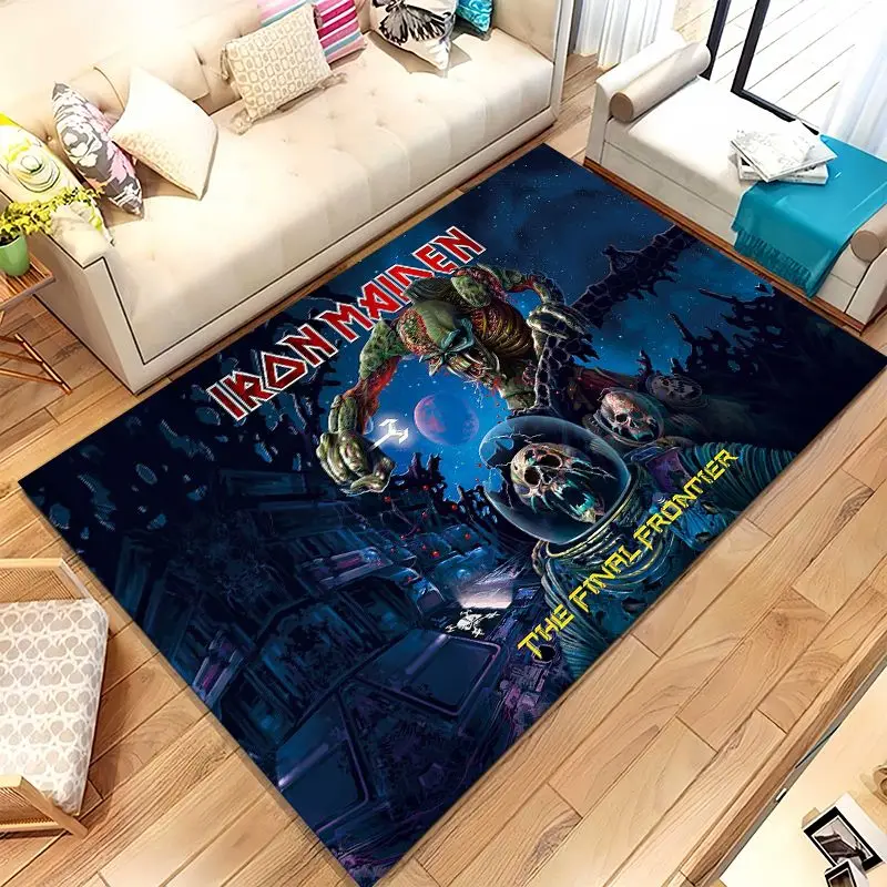 Eddie I-Iron M-Maiden Cartoon Sign Soft Non-Slip Large Area Rug for Living Room,Bedroom Playroom Carpet Mat for Sofa,Home Decor