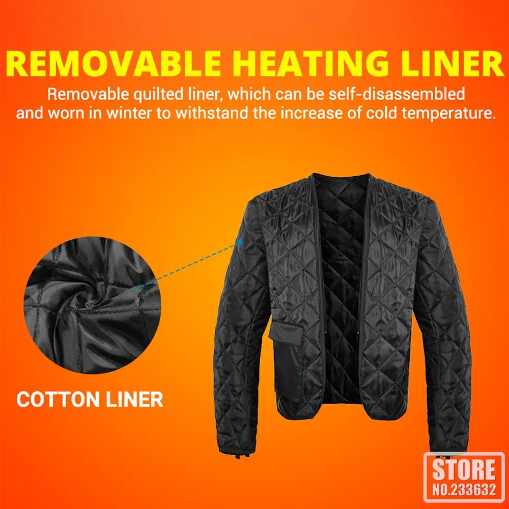 سترة دراجة نارية مقاوم للماء موتوكروس موتو عاكسة الرجال يندبروف دراجة نارية ركوب السترات القابلة للإزالة بطانة دراجة نارية القماش #4