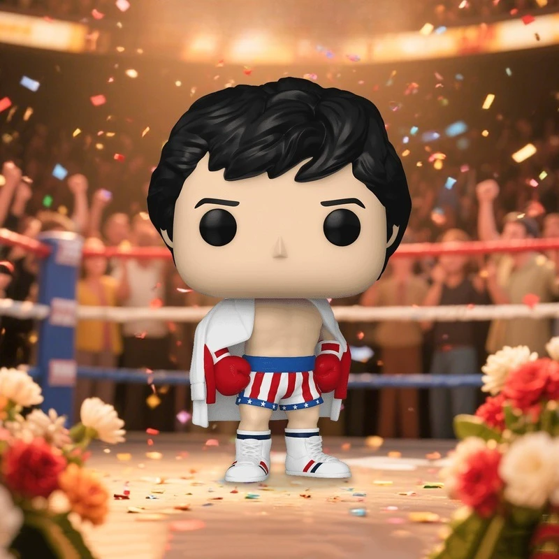 

Подлинное издание FUNKO POP《Rocky Balboa:Sylvester Stallone》Аниме Экшн Настольное украшение Орнамент Модель Игрушки Коллекционная модель