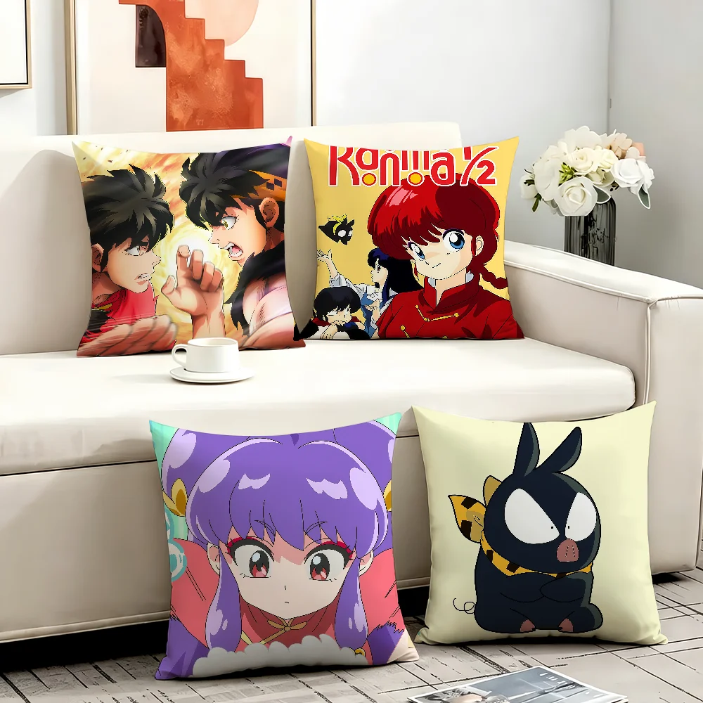 Cartoon Ranma 12 cushion cover Anti-dustmite Sofa Cushion Decorative Office Cover Lounge Area Indoor & Outdoor Use