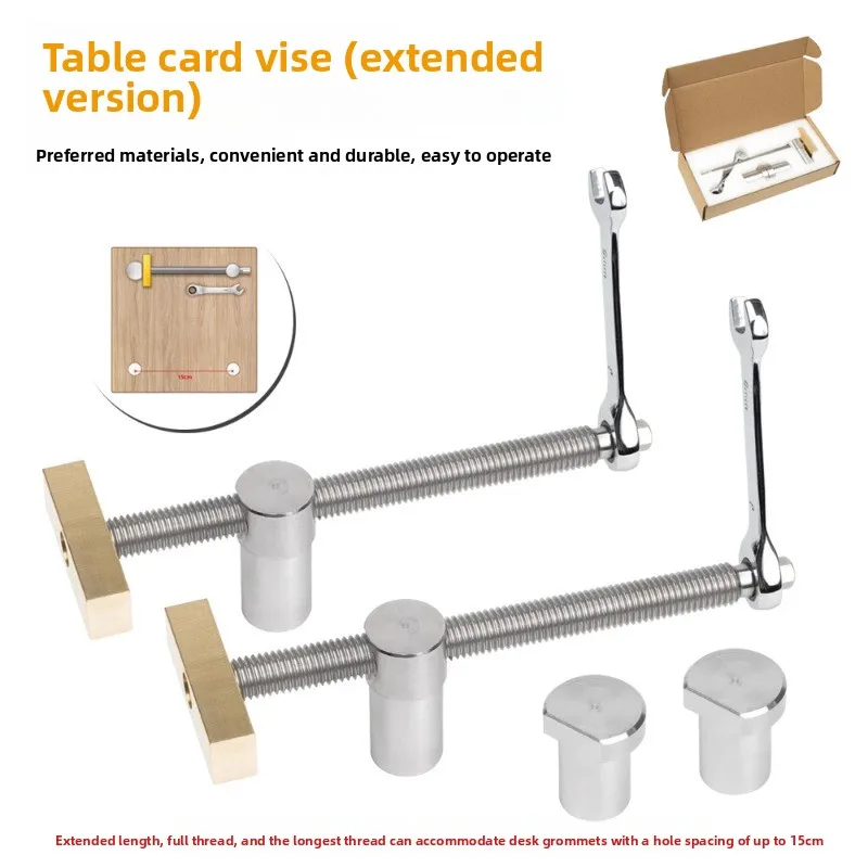 

Tabletop Vise, Fixed Locking Accessories Brass Tenon Stopper Brass Stainless Steel Ratchet Woodworking Aids