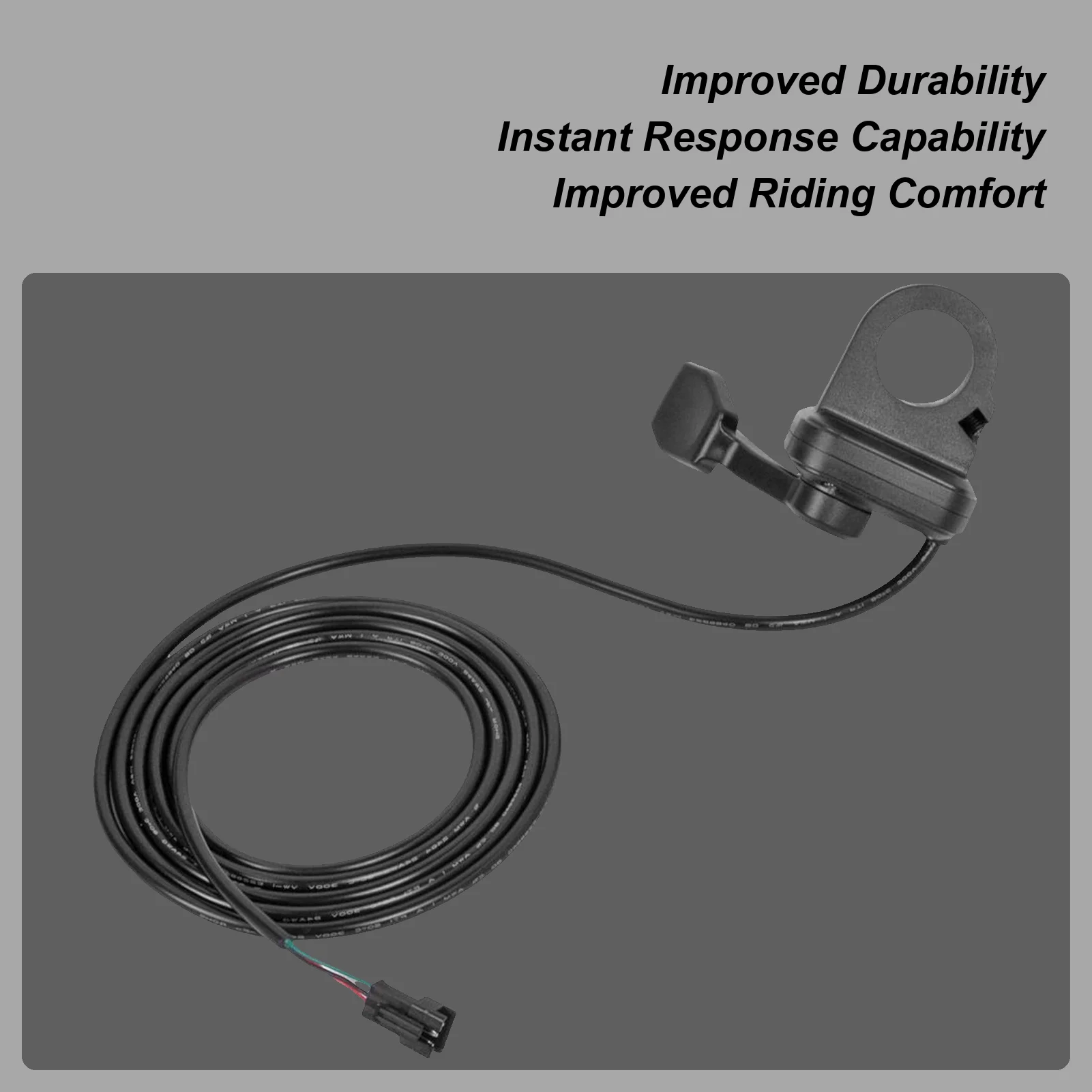 

Дроссельная заслонка для большого пальца, эргономичные 3-контактные запасные части, тормозной разъем для электрического скутера с кабелем для ATV, мотокросса, бездорожья