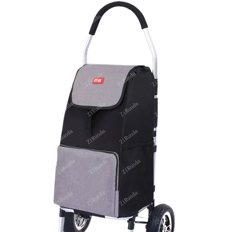 

*Shopping cart, foldable, portable, lightweight, hand pulled cart, trailer aluminum alloy pull rod, household artifact small car