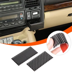 Soft Carbon Fiber Car Center Water Cup Holder Trigger Switch Trim Sticker For Land Rover Discovery 2 1998-2003 Car Accessories
