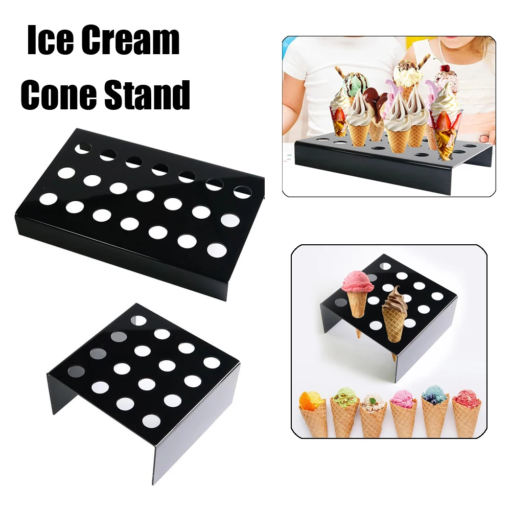 Ice Cream Cone Stand Simple acrylic ice cream cone display shelf porous buffet ice cream table shelf