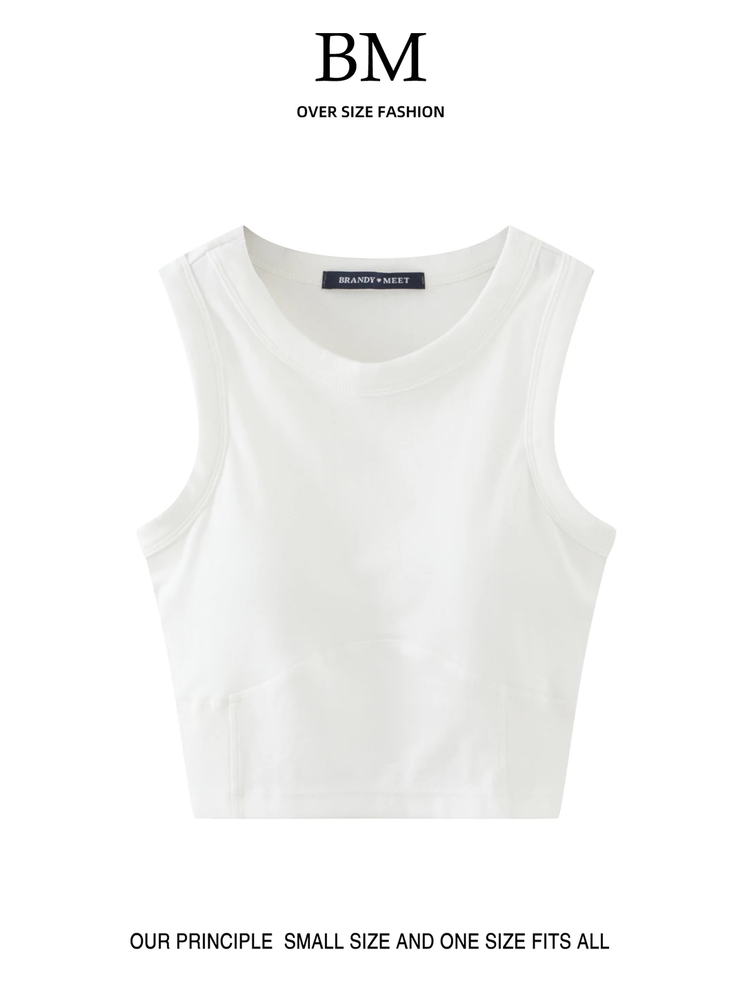 

BM Faion Street Sle Tank Top No Sve Work Number Vest Basic Csole Inner Wear Summer Outerwear Women's ort Cotton