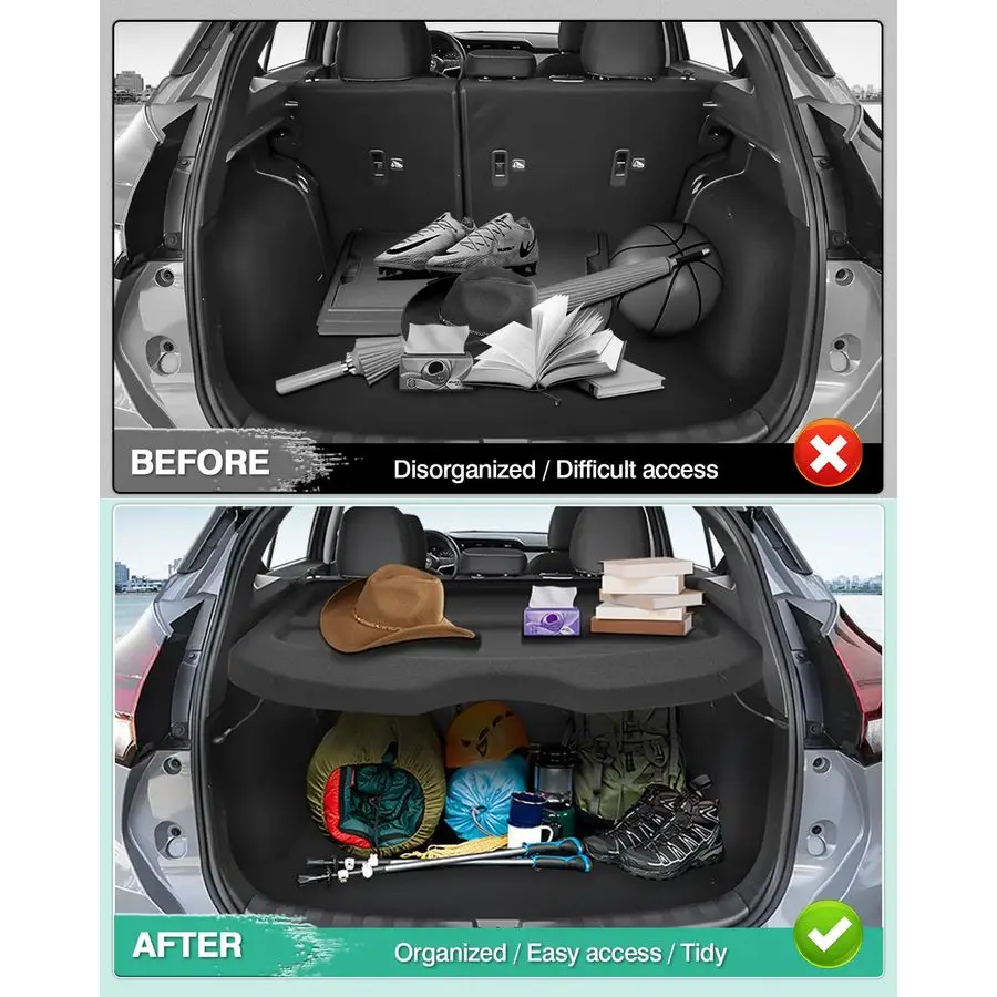 2018-2024年式 日産 キックス用 カーゴカバー トランクカバー カーゴカバーボード トランクセキュリティシールド シェード 2018-2024年式 キックス アクセサリー