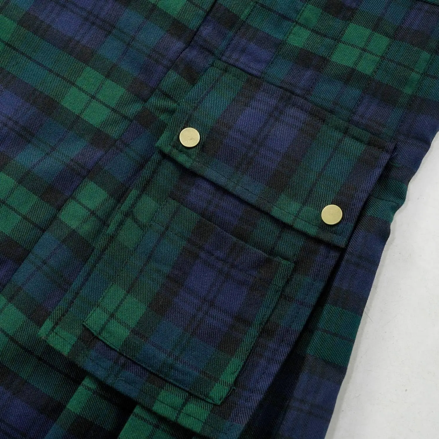 남성 유틸리티 킬트 핀 스코틀랜드 타탄 의류 블랙 & 아일랜드 하이브리드 로얄 스튜어트 포켓 킬트