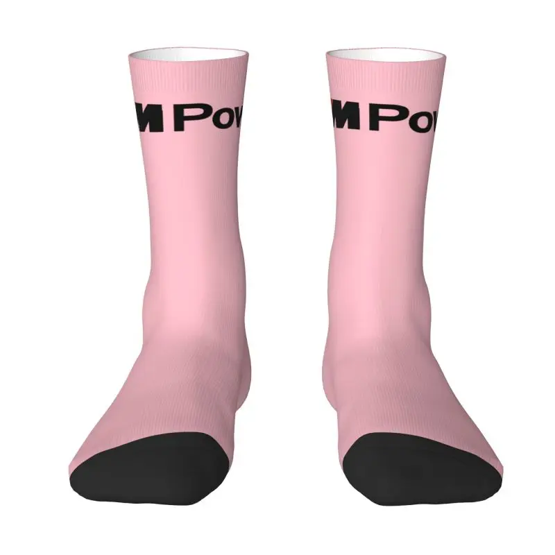 Custom M Poweres Motor Sport Car Dress Socks for Men Women Warm Fashion Crew Socks