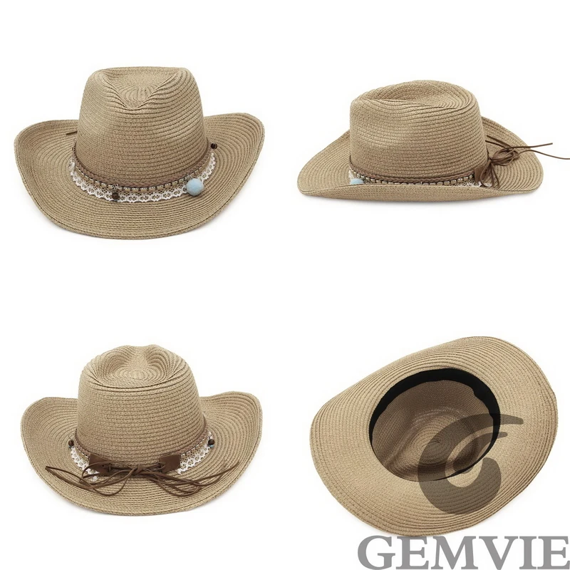 قبعة قش كاوبوي ريترو من GEMVIE - مراجعة Cowboy Hat Straw وسعره