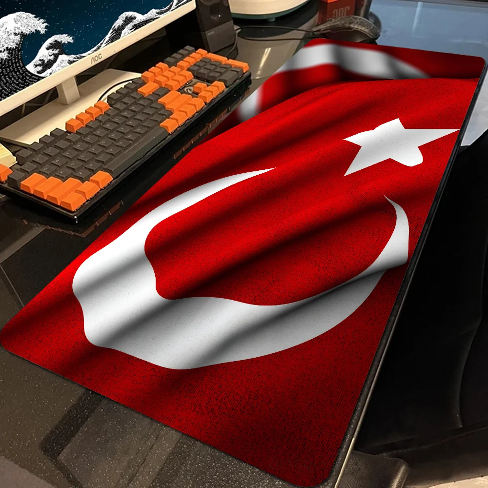 Turkey Turkish Flag Mousepad Large Computer Gaming Accessories MousePads Desk Mats Anti-slip Laptop Soft Mouse Pad