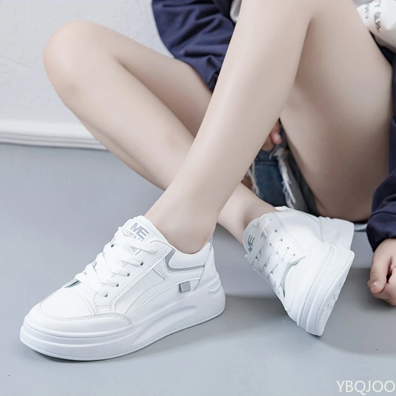 Large Size Spring Autumn New Thick Soled Height Increasing Women's Shoes Niche Student Sports and Leisure Women's Single Shoes view 2