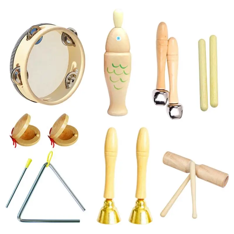 Baby Instruments Solid Wood Toy Instruments Fine Motor Skills Toys Interactive Baby Musical Toys Learning And Educational Toys