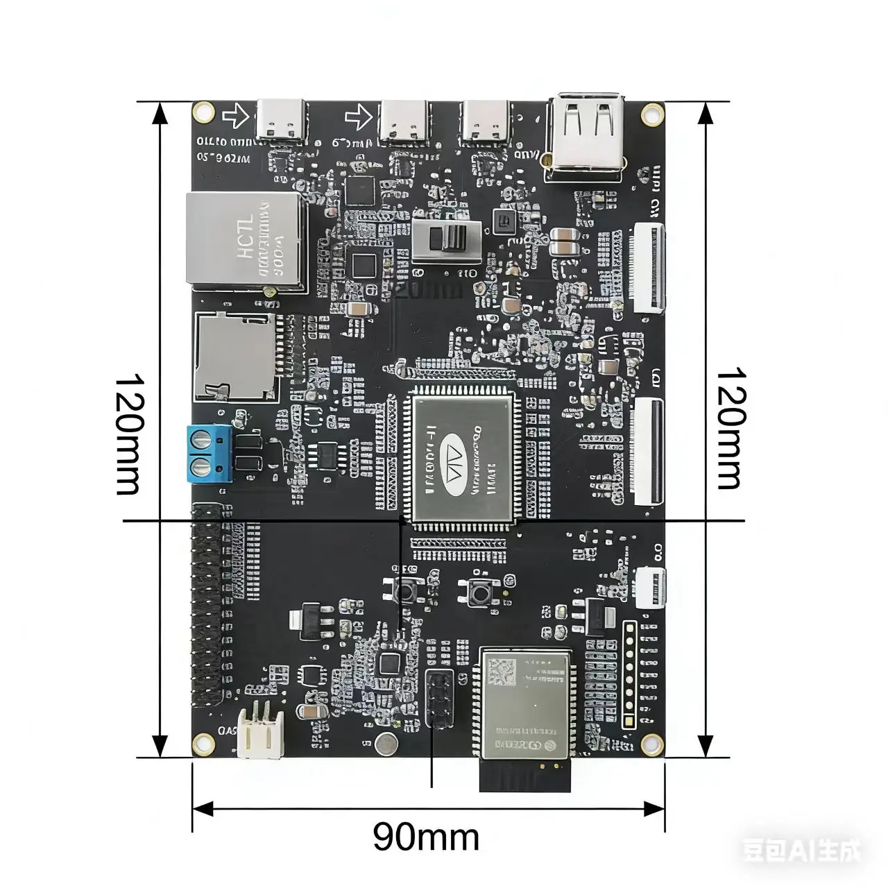 Płytka rozwojowa multimedialna ESP32P4 ESP32C5 WT99P4C5-S1 z modułem WiFi 6, zestaw rozwojowy AIoT HMI z RISC V, SDIO, Audio, Ethernet — zdjęcie produktu 5