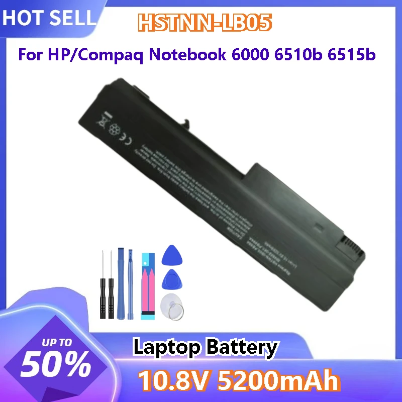

For HP/Compaq Notebook 6000 6515b 6510b New 10.8V 5200mAh Laptop Battery HSTNN-LB05 HSTNN-105C HSTNN-103C PB994 360483-004
