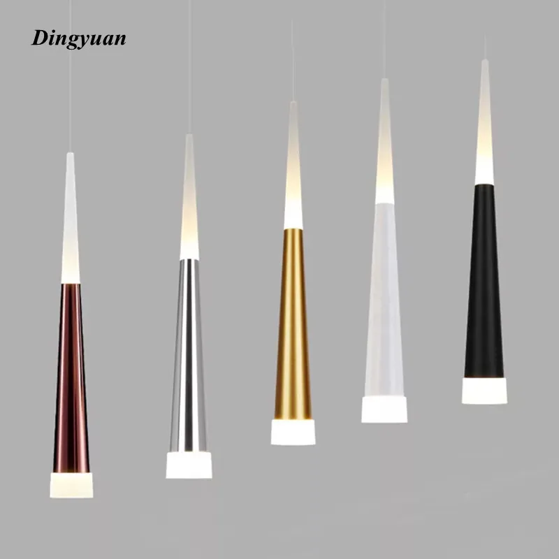 9W 2X9W Dimmable 45CM Cone LED Pipe Pendant Lamp AC85-265V  COB Downlights Dining Room Shop Bar Counter Bedside Pendant Light