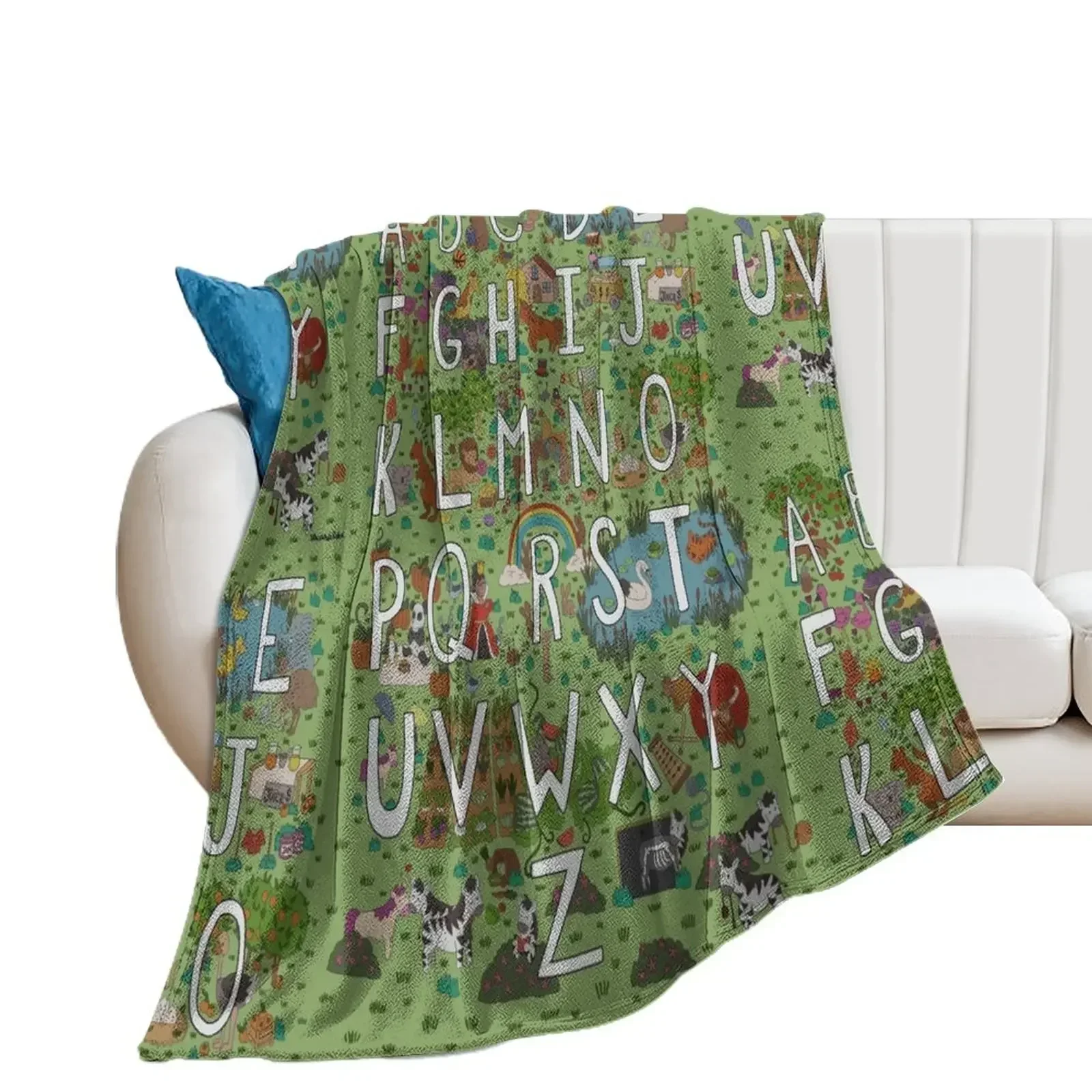 Alphabet Garden Throw Blanket Bed linens Blankets For Sofas Blankets