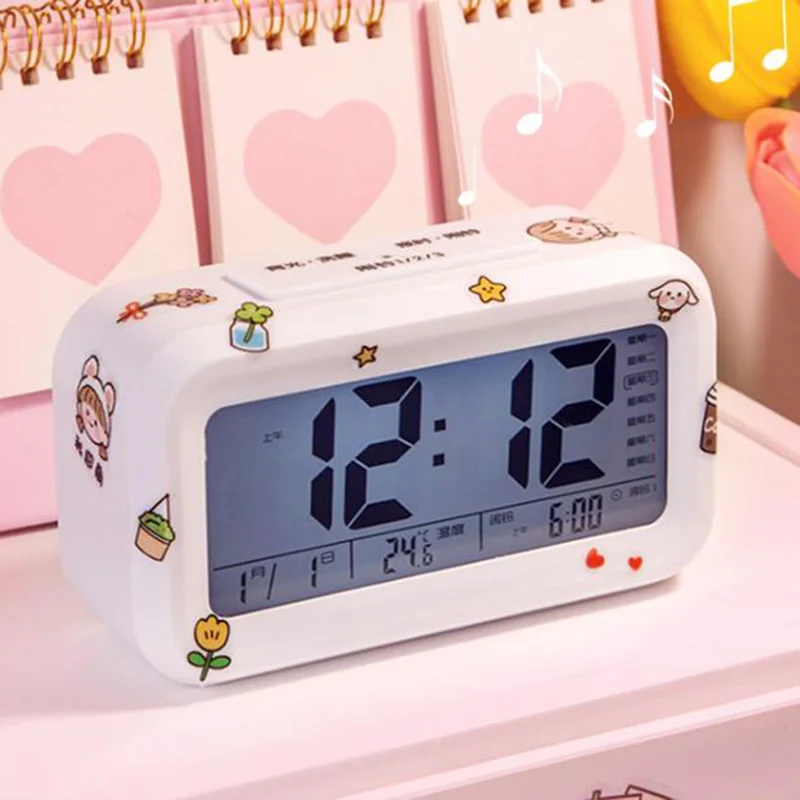 Running Alarm Clock Game Glow Temperature Time Cute Alarm Clock Kids Electronic Creative Girl Despertador Desk Decoration Clock