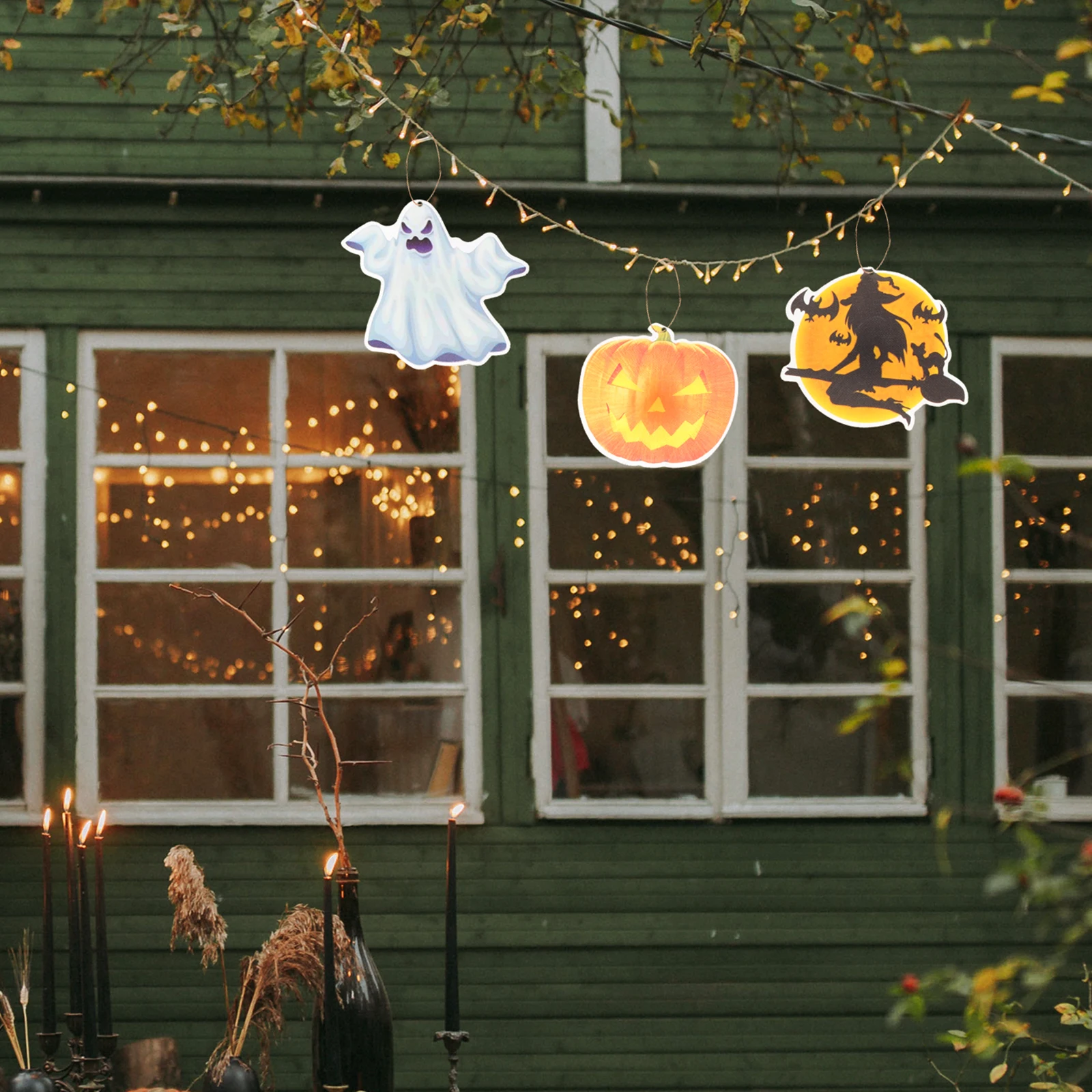 

Fiber Optic Lights Decorative Lamps Non woven Fabric Lighting Pendants Halloween Party Festival Illumination Warm Atmosphere