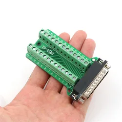 1PC DB25 Male 25Pin Plug Breakout PCB Board 2 Row Terminals Connectors Home Improvement Accessories