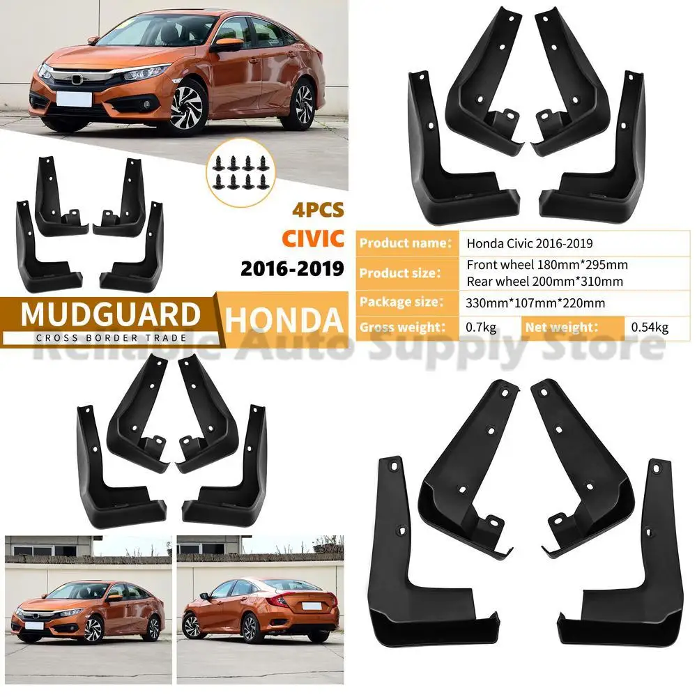 

For Honda Civic 2016 Mud Guards Front Rear Car Accessories Premium Quality Top Selling Auto Parts