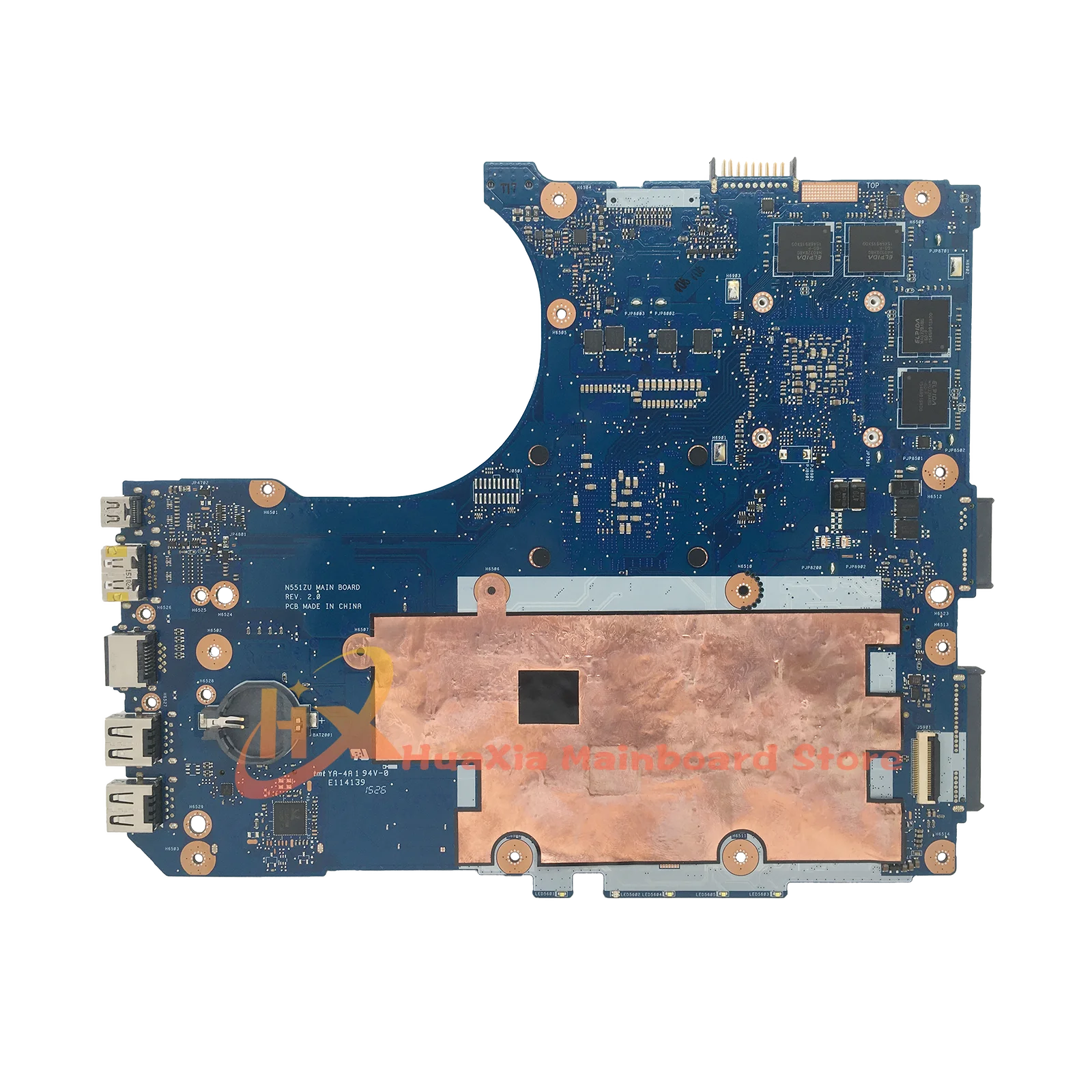 Imagem -02 - Kefu-laptop Motherboard para Asus N551zu Mainboard Placa Principal Cpu Fx7600p Gpu: R9-m280x Teste ok N551zu N551z