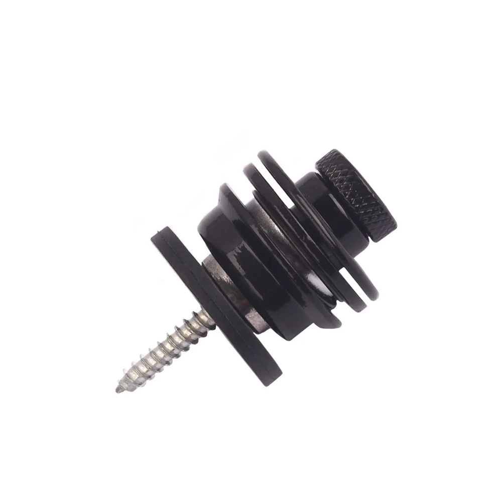 

Alloy Mushroom Head Guitar Strap Buttons Black Heavy Duty Electric Bass Guitar Strap Locks Secure Locking System