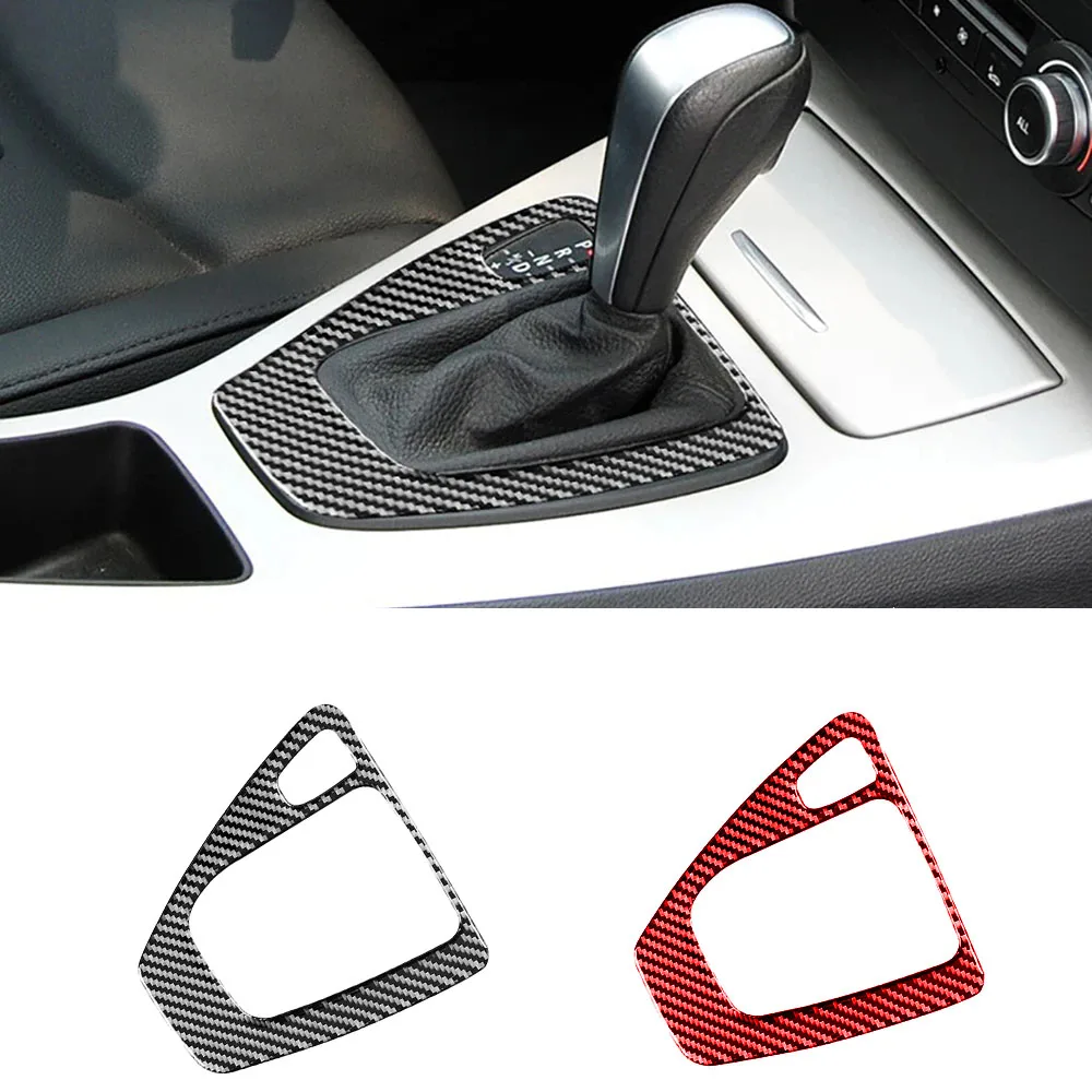 

For BMW 3 Series E90 E92 E93 2005-2012 Carbon Fiber Car Shift Control Panel Decorative Sticker Interior Modify Auto Accessories