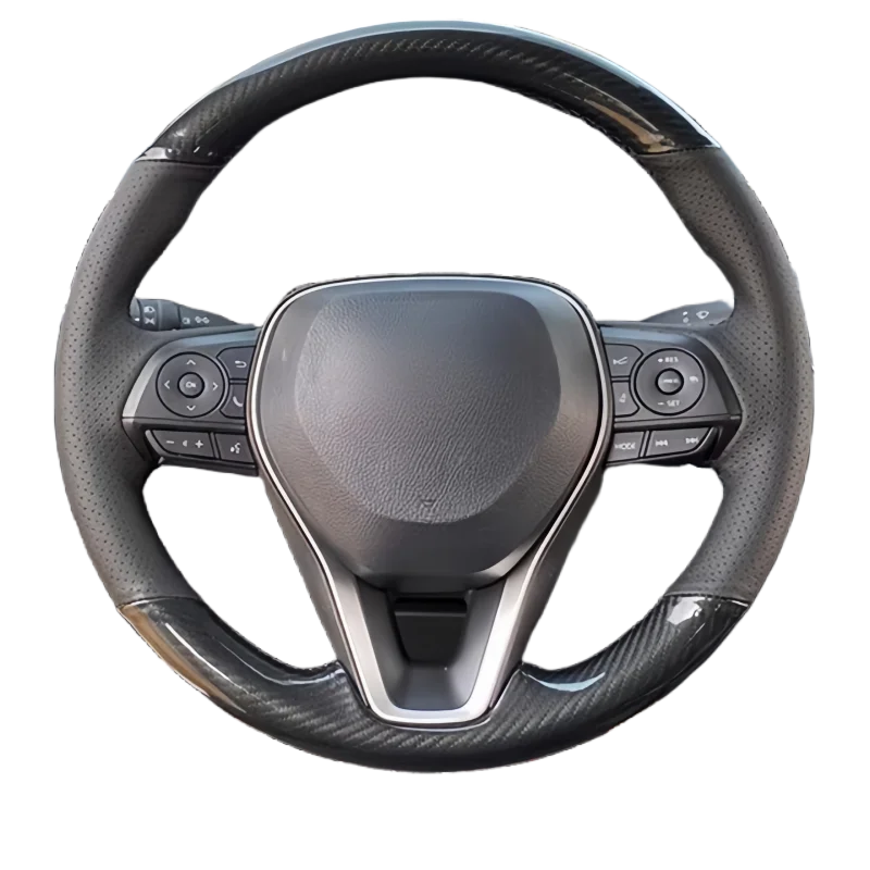 DIY Hand sewing Microfiber Leather Auto Car Steering Wheel Cover For Toyota Corolla RAV4 Avalon Crown 2019 Camry Car Accessories
