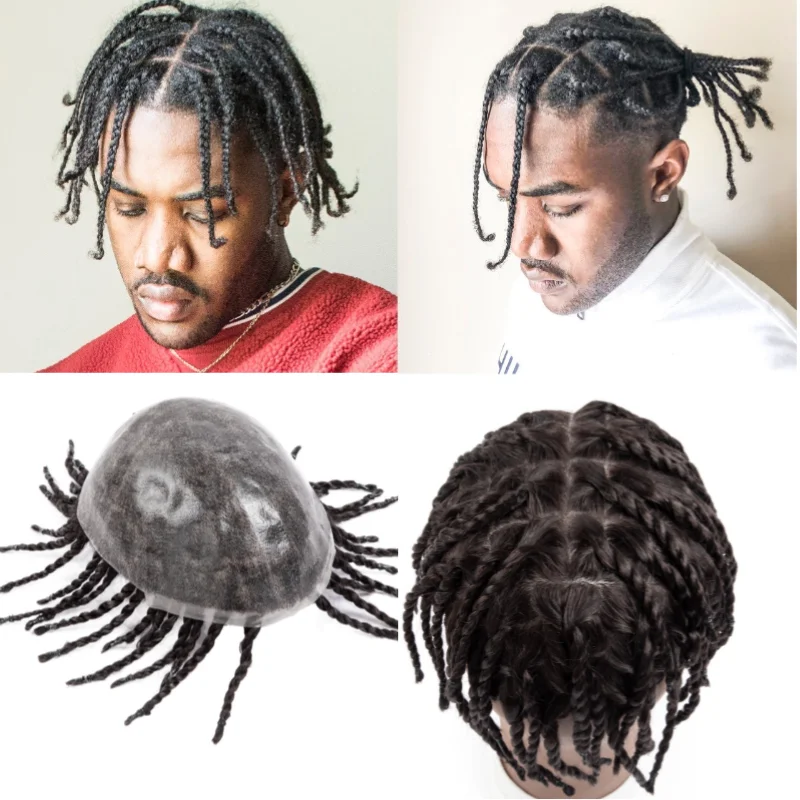 Men's capillary prothesis Twist Crochet Braids  6