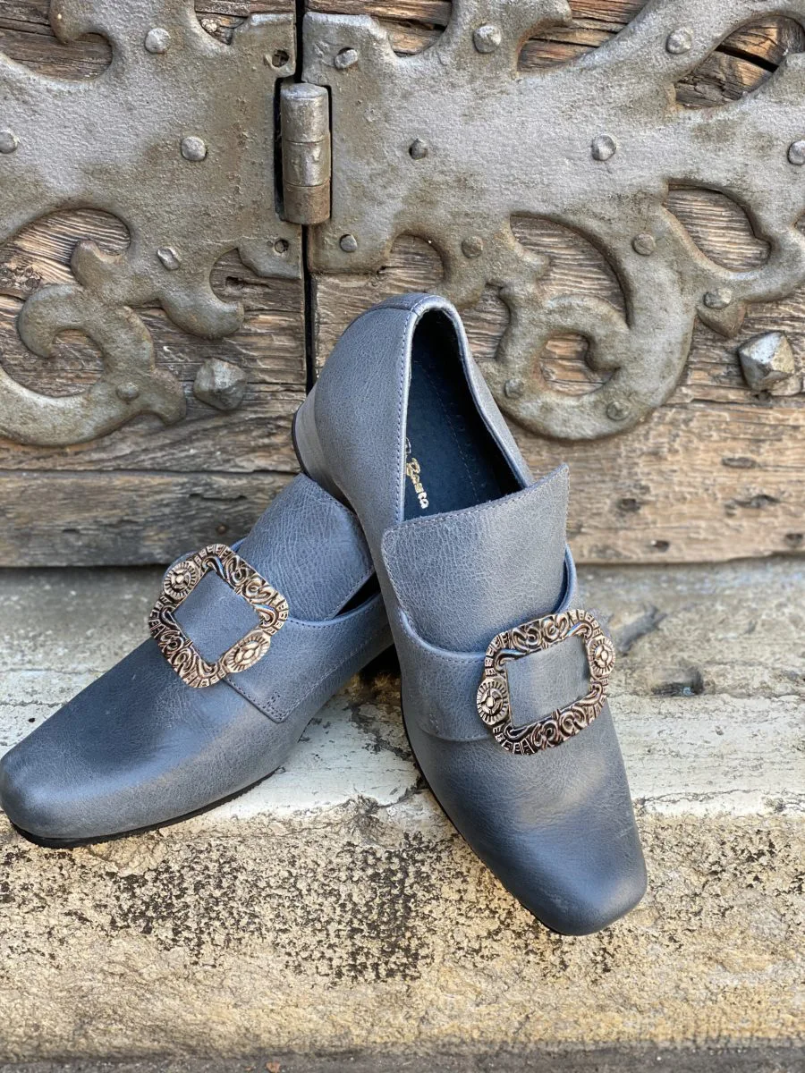 Retro-Western, mittelalterliche, renaissanceartige Rollenspiele, edle Herren- und Damenmode, einfarbige High Heels, Partyschuhe, Halloween-Kostüm. – Detail 5