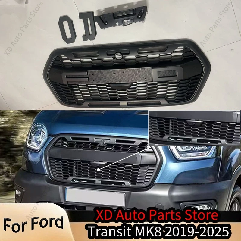Racing Grills For Ford European Version Transit MK8 2019-2025 And North American Version 2020-2025 Body Kit Tuning Accessories