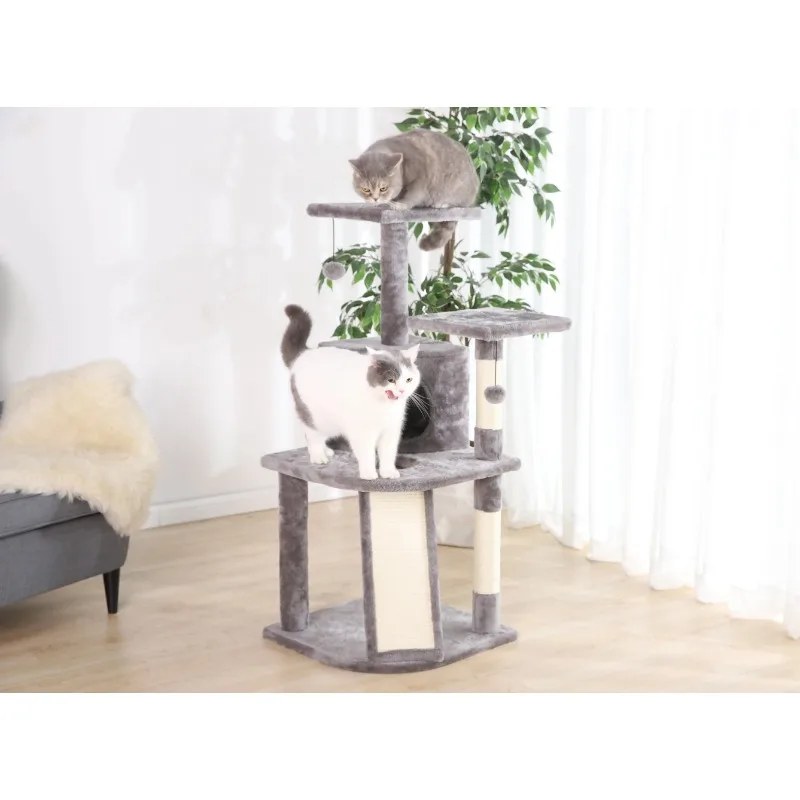 5- Level Multi-Functional Cat Tree & Condo, Gray, 45