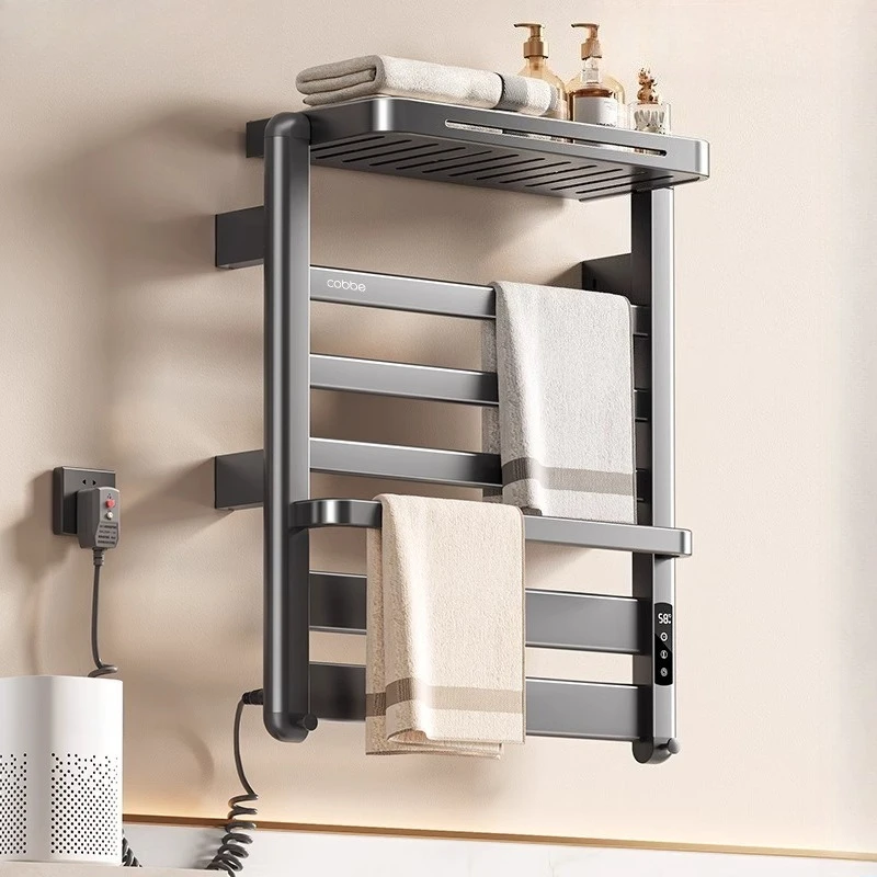 

Электрическая вешалка для полотенец для ванной комнаты, алюминиевая настенная сушка, водонепроницаемая грелка для полотенец, бытовые аксессуары для ванной комнаты