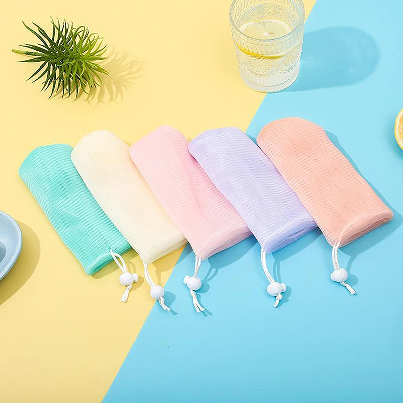 1 قطعة سميكة 6 طبقة رغوة كيس الصابون منظف للوجه شبكة حقيبة حمام غسل أدوات الجسم التطهير شبكات مساعد غسل الوجه