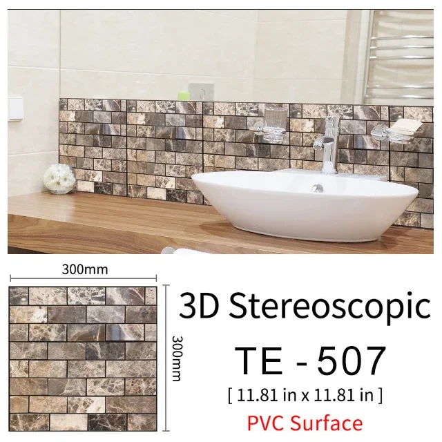15 STKS muursticker waterdicht PVC imitatie baksteenbehang voor tv-muren woonkamer slaapkamer keuken kinderkamers geschilderd oppervlak