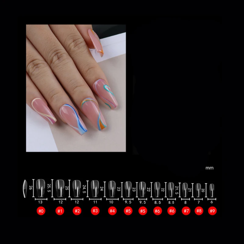 Press on False Nails Fake Nails Coffin Semi Frosted Full Cover Mid Length Nail Tips Art Accessories Tool for 240Pcs Each Bag image 4