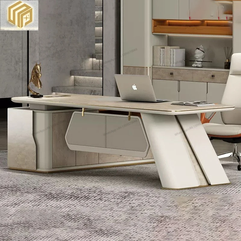 

modern boss desk, office desk, desk and chair combination, president desk, single supervisor desk, manager desk