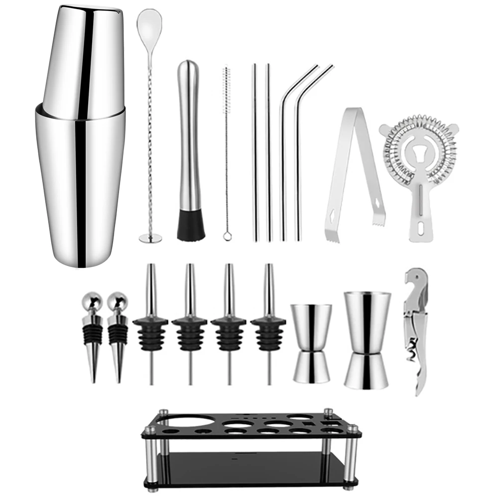 

550/750ML Cocktail Shaker Bar Set Mixer Wine Martini Boston Shaker Stainless Steel Cocktail Shaker Drinkware for Party Bar Tools